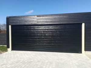 Garageport i sort - RAL 9005